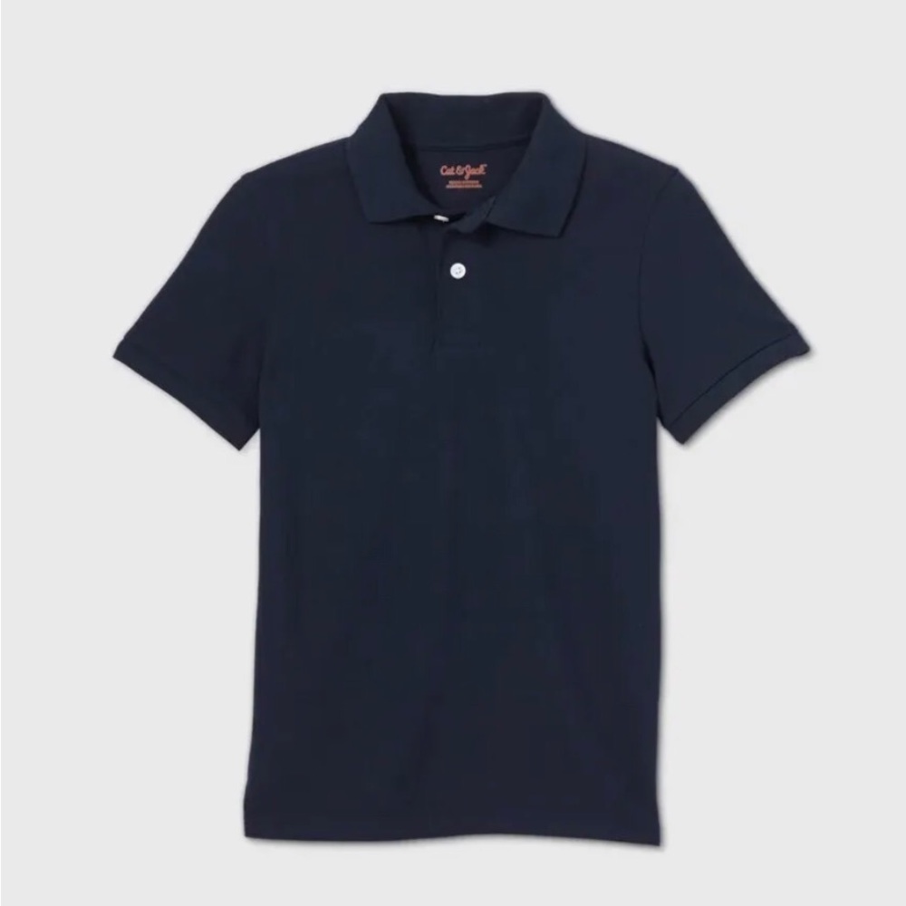 Cat & Jack Boys Uniform Polo Shirt - Navy Blue XL (16)